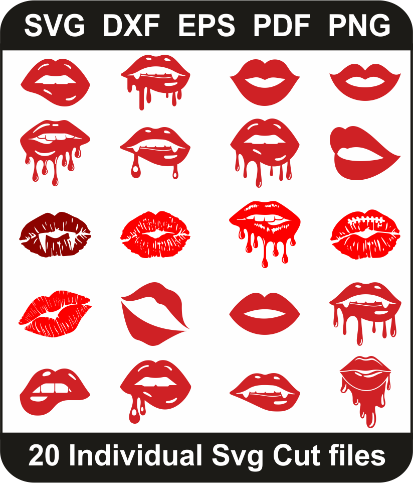 Lips Svg Bundle | Sexy Lips Png Pack