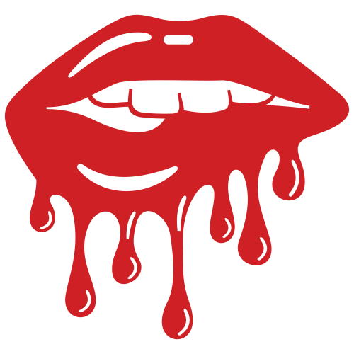 Kiss Svg Dripping Lips Svg Kiss Png Cricut and Silhouette Red Lips Svg ...