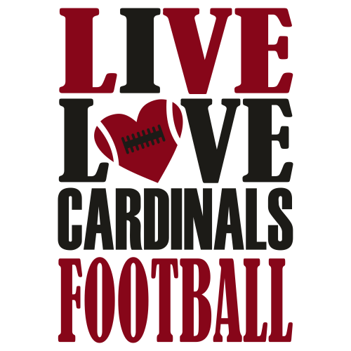 Live Love Cardinals Football Svg