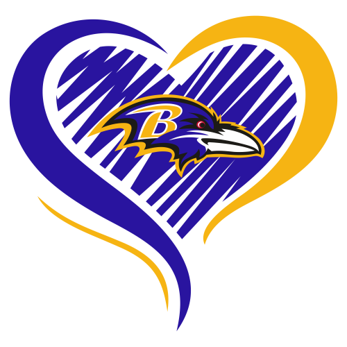 Baltimore Ravens Logo SVG | Love Heart Baltimore Ravens Svg | Baltimore