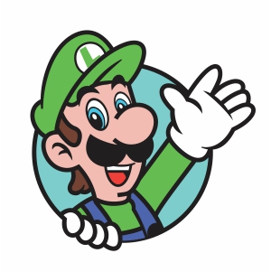 Luigi Waving His Hand Svg