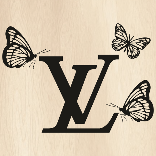 Louis Vuitton LV butterfly logo machine embroidery designs download