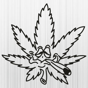 Marijuana Symbol Face Svg