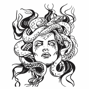 Medusa vector | Medusa Evil Woman Vector Image, SVG, PSD, PNG, EPS, Ai ...
