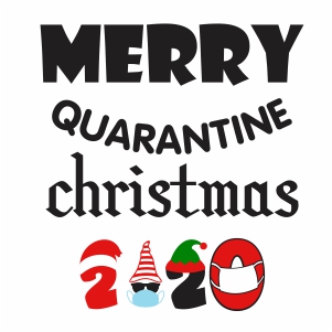 Merry Quarantined Christmas 2020 Vector