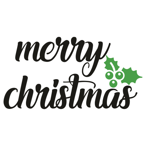 Merry Christmas With Santa Cap Svg | Christmas Logo Png