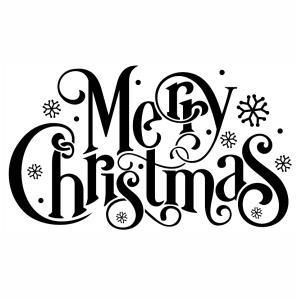 black Merry Christmas vector file