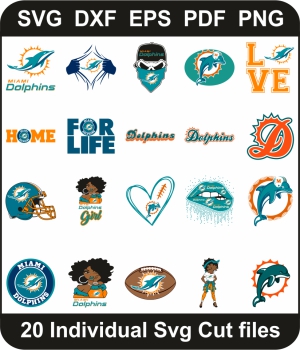 Miami Dolphins Svg Bundle