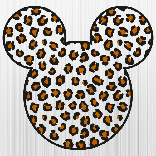 Mickey Leopard Print Svg