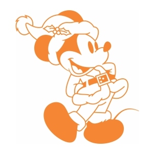 Mickey Mouse with Christmas cap vector file