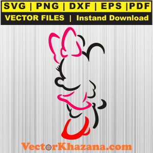 Minnie Mouse Outline Svg