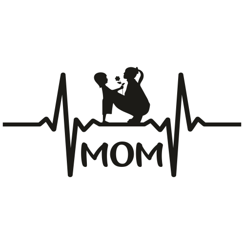 Mom Heart Beat SVG | Download Mom Heart Beat vector File Online | Mom