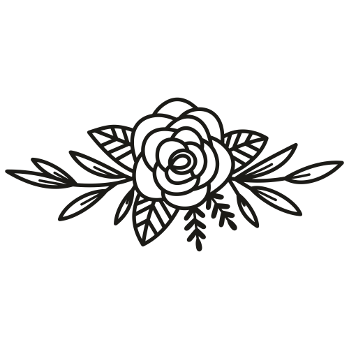 Rose Monogram Svg - Crella