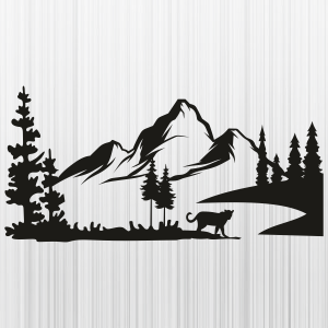 Mountain Trees Svg