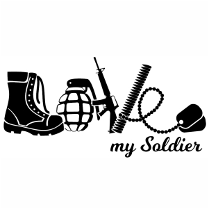 Download Love My Soldier SVG file | Love army svg cut file Download ...