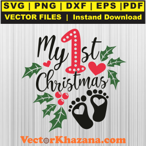 My First Christmas Svg