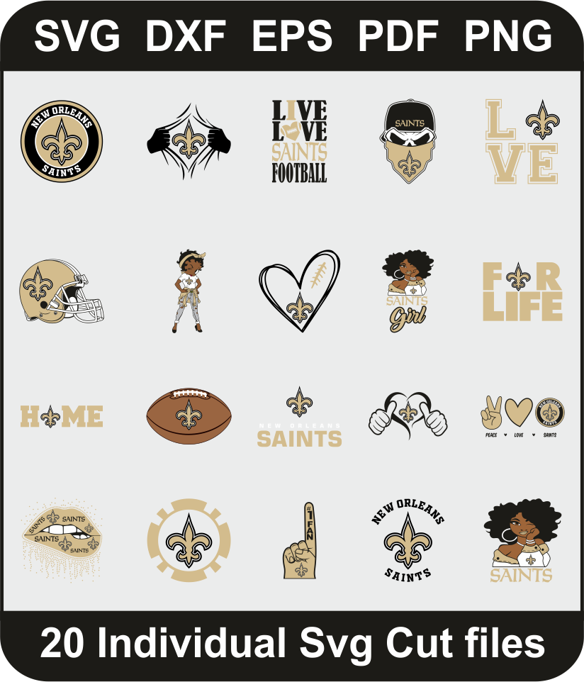 New Orleans Saints Svg Bundle