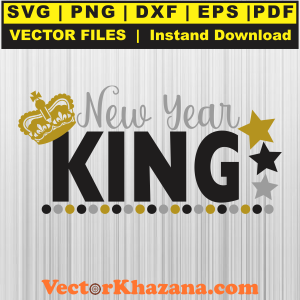 New Year King Svg