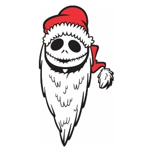 Nightmare Before Christmas santa face vector file