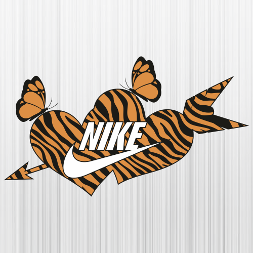 Nike Heart Tiger Print SVG | Nike Heart Arrow Tiger Print PNG | Nike ...
