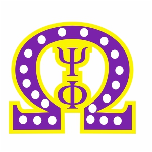 Omega Psi Phi With White Pearls Vector