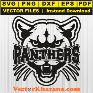 Panthers Face With Letter Svg