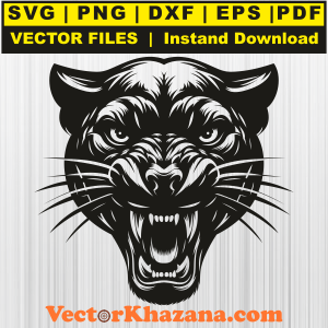 Panthers Head Svg