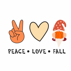Peace Love Fall Vector