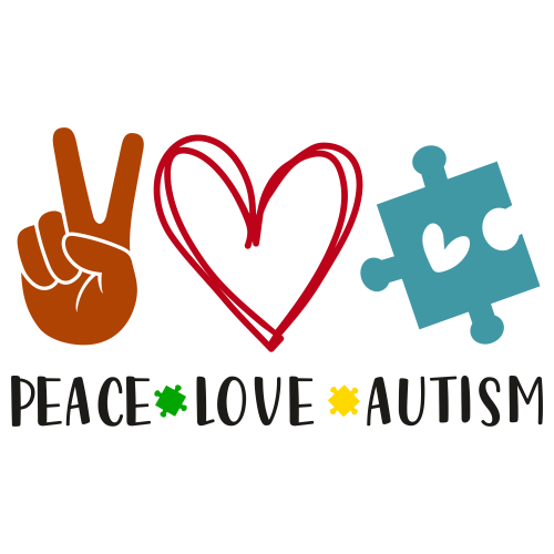 Peace Love Autism Svg
