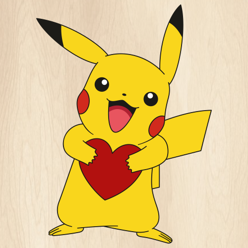 Pikachu Heart Svg