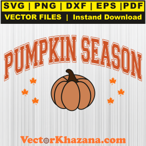 Pumpkin Season Leaf Svg