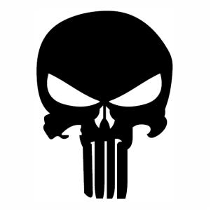 Punisher Skull logo svg cut file
