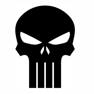 Download Punisher Skull Black SVG file | Skull svg cut file ...