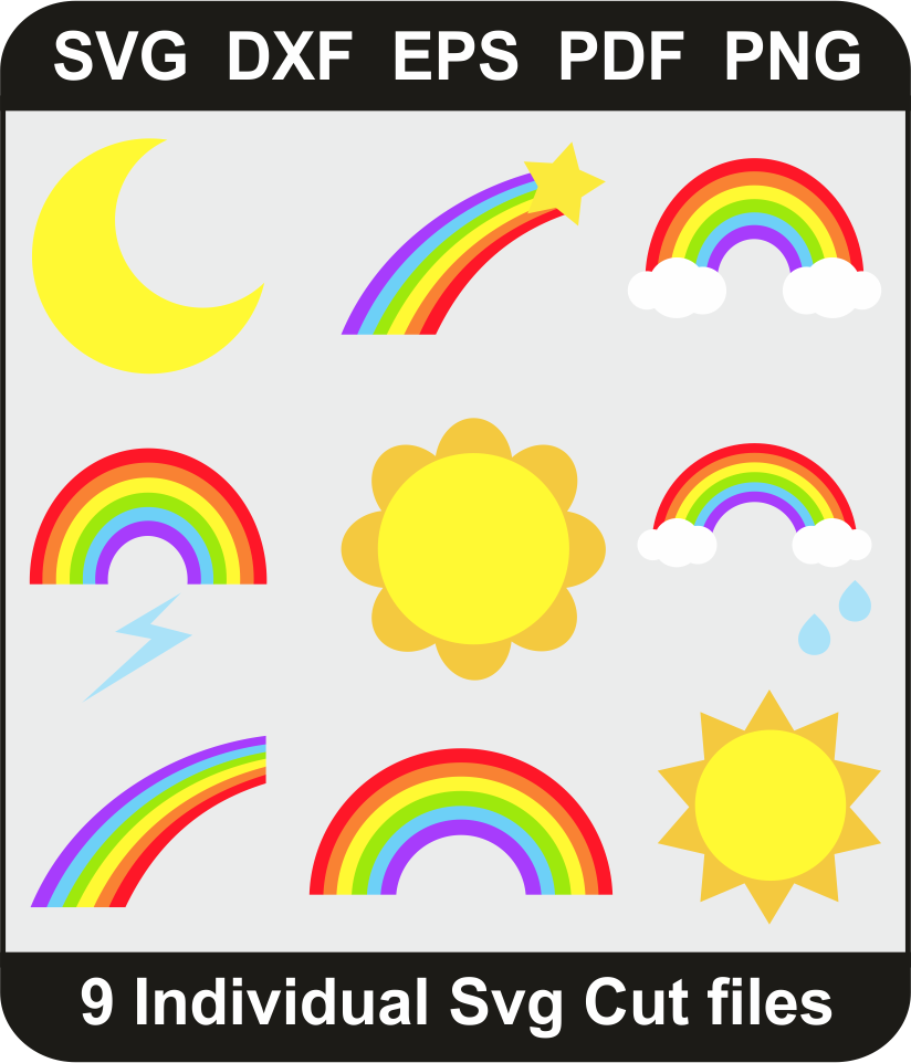 Rainbow Svg Bundle