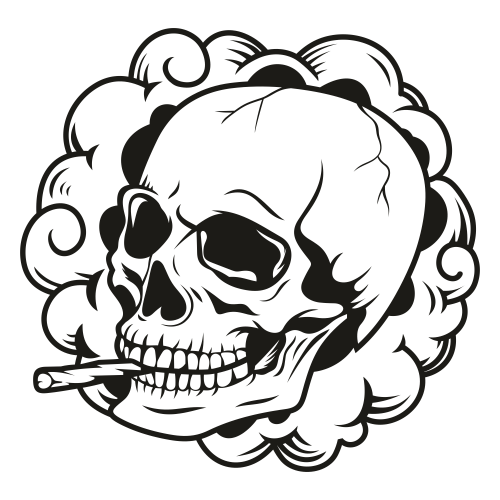 Smoking Rastas Skull SVG | Smoke skulls Svg | Skull Logo | Rasta stars ...