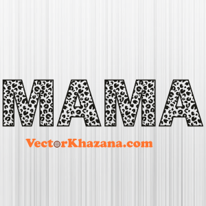 Rocker Mama Leopard Print Svg