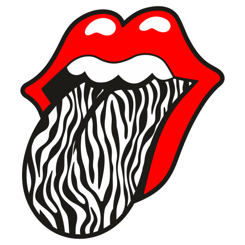 Rolling Stones Lips with Tongue Out Svg