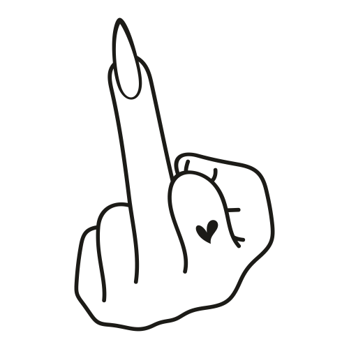 Woman Middle Finger Vector
