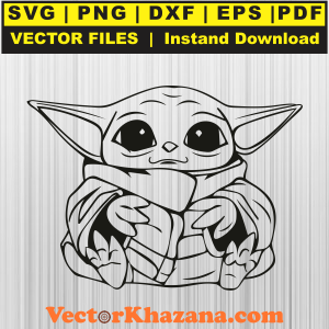 Sad Baby Yoda Svg