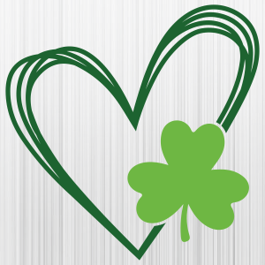 Saint Patricks Day Heart Svg