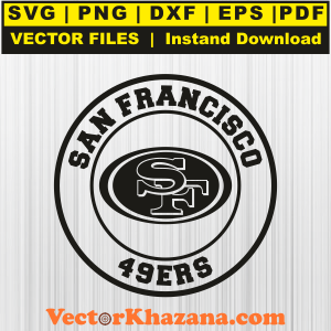 San Francisco 49ers Circle Black Svg