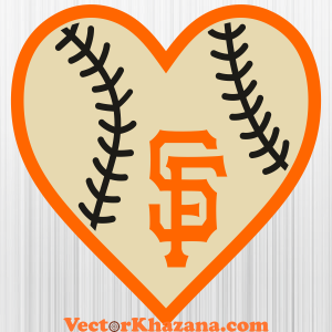 San Francisco Giants Baseball Heart Svg Png online in USA
