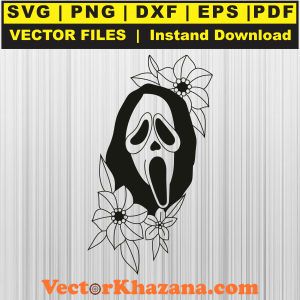 Halloween Scream Ghost Face Svg