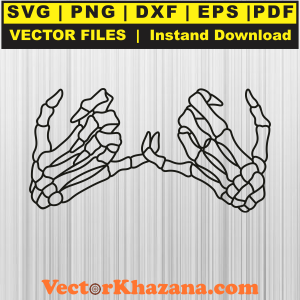 Skeleton Hands Pinky Swear Svg