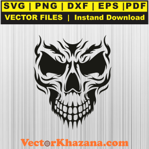 Halloween Skull Face SVG