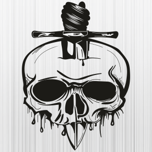 Skull Knife Svg