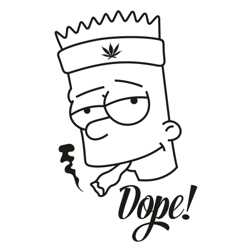 Bart Simpson Smoking SVG
