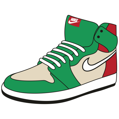 Nike Green Sneaker SVG | Nike Shoes Png