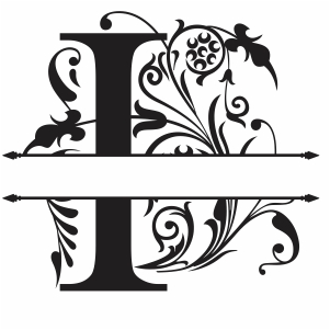 Decorative monogram split letter graphic design Vector Image