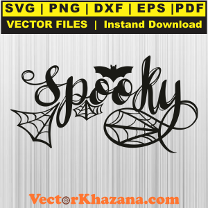 Halloween Spooky Bat And Web Svg